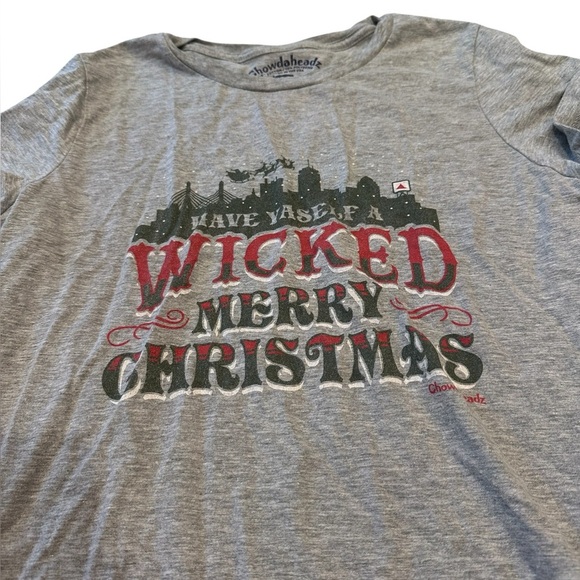 Chowdaheadz 2 christmas tshirts Medium funny boston sayings - Picture 4 of 15